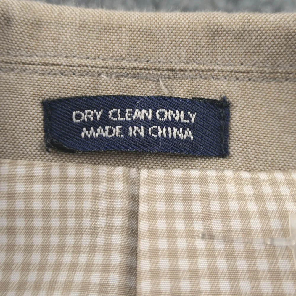 Saddlebred Blazer Men 56L Long Tan 100% Cotton Two Button Career Business Casual